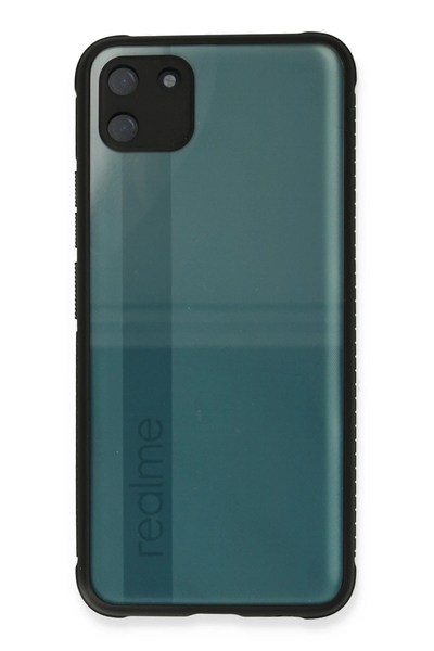 Mey İthalat®  Realme C11 Kılıf Miami Şeffaf Silikon - Siyah