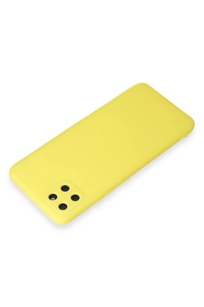 Mey İthalat®  Realme C11 Kılıf Nano içi Kadife Silikon - Sarı