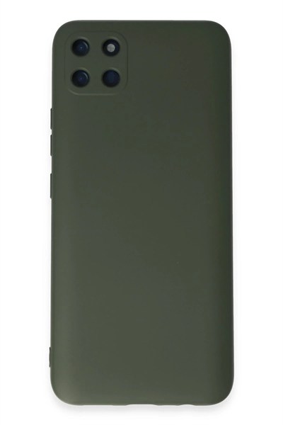 Mey İthalat®  Realme C11 Kılıf Nano içi Kadife Silikon - Koyu Yeşil