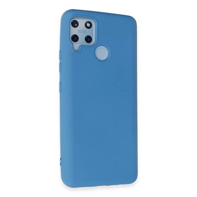 Mey İthalat®  Realme C15 Kılıf Nano içi Kadife Silikon - Mavi