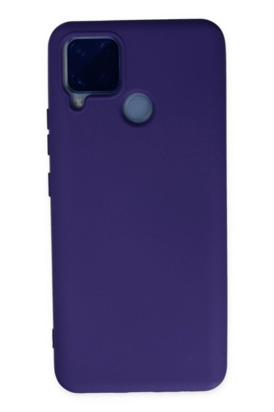 Mey İthalat®  Realme C15 Kılıf Nano içi Kadife Silikon - Mor