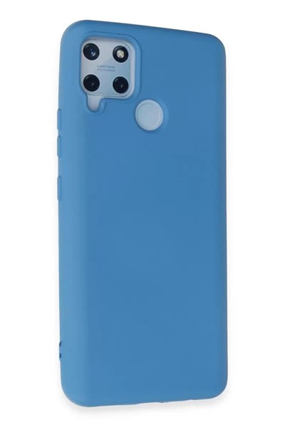 Mey İthalat®  Realme C15 Kılıf Nano içi Kadife Silikon - Mavi