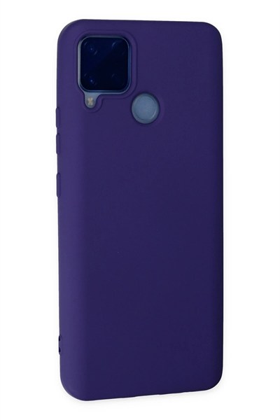 Mey İthalat®  Realme C15 Kılıf Nano içi Kadife Silikon - Mor