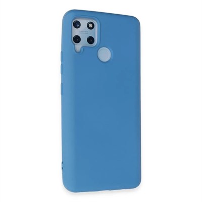 Mey İthalat®  Realme C15 Kılıf Nano içi Kadife Silikon - Mavi
