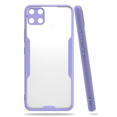 Mey İthalat®  Realme C15 Kılıf Platin Silikon - Lila