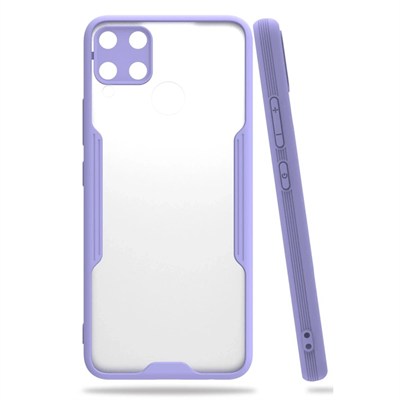 Mey İthalat®  Realme C15 Kılıf Platin Silikon - Lila