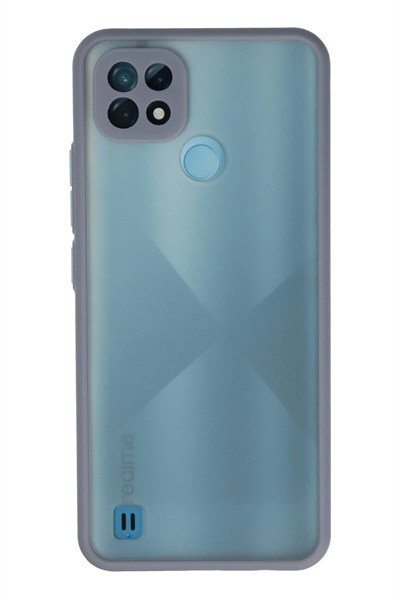 Mey İthalat®  Realme C21 Kılıf Montreal Silikon Kapak - Gri