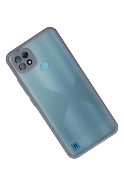 Mey İthalat®  Realme C21 Kılıf Montreal Silikon Kapak - Gri