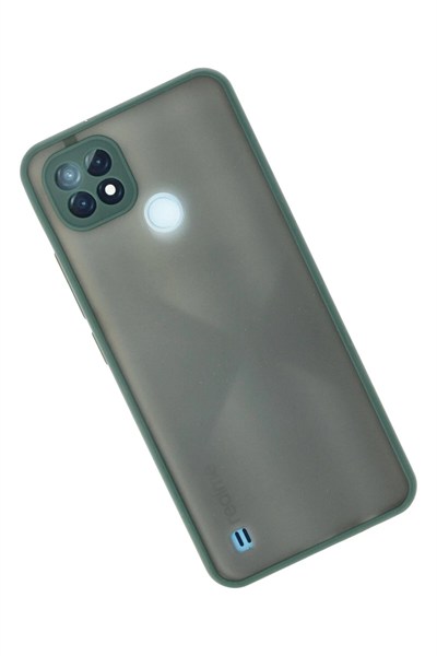 Mey İthalat®  Realme C21 Kılıf Montreal Silikon Kapak - Yeşil