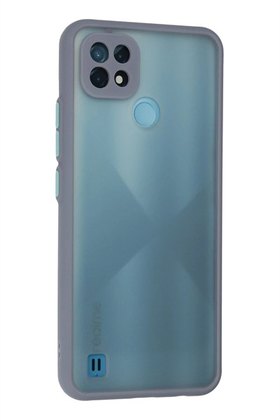 Mey İthalat®  Realme C21 Kılıf Montreal Silikon Kapak - Gri