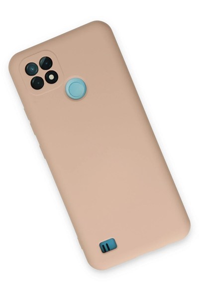 Mey İthalat®  Realme C21 Kılıf Nano içi Kadife Silikon - Pudra