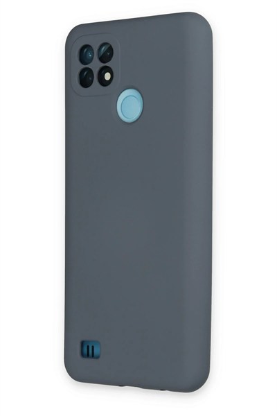 Mey İthalat®  Realme C21 Kılıf Nano içi Kadife Silikon - Gri