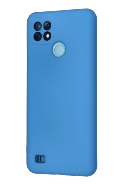 Mey İthalat®  Realme C21 Kılıf Nano içi Kadife Silikon - Mavi