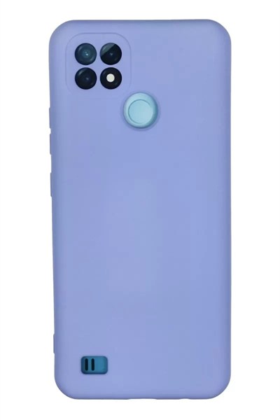 Mey İthalat®  Realme C21 Kılıf Nano içi Kadife Silikon - Lila