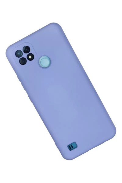 Mey İthalat®  Realme C21 Kılıf Nano içi Kadife Silikon - Lila