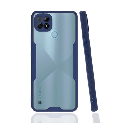 Mey İthalat®  Realme C21 Kılıf Platin Silikon - Lacivert