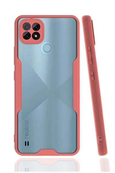 Mey İthalat®  Realme C21 Kılıf Platin Silikon - Pembe