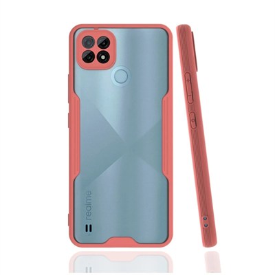 Mey İthalat®  Realme C21 Kılıf Platin Silikon - Pembe