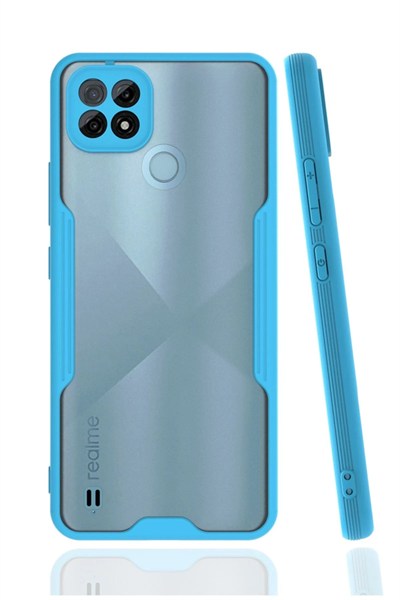 Mey İthalat®  Realme C21 Kılıf Platin Silikon - Mavi