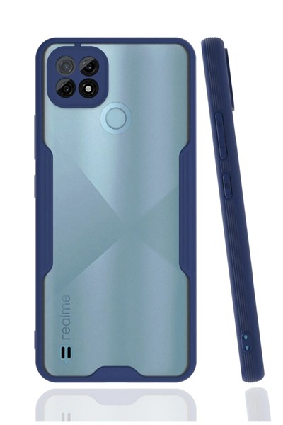 Mey İthalat®  Realme C21 Kılıf Platin Silikon - Lacivert