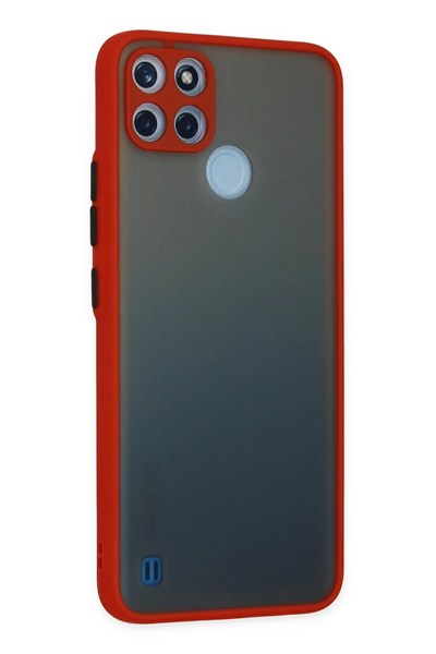 Mey İthalat®  Realme C21Y Kılıf Montreal Silikon Kapak - Kırmızı