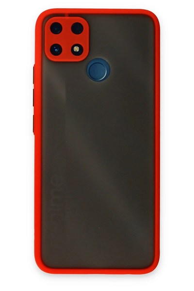 Mey İthalat®  Realme C25 Kılıf Montreal Silikon Kapak - Kırmızı