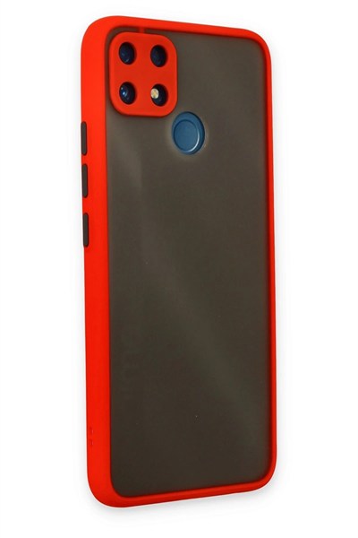 Mey İthalat®  Realme C25 Kılıf Montreal Silikon Kapak - Kırmızı