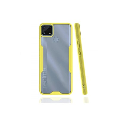Mey İthalat®  Realme C25 Kılıf Platin Silikon - Sarı
