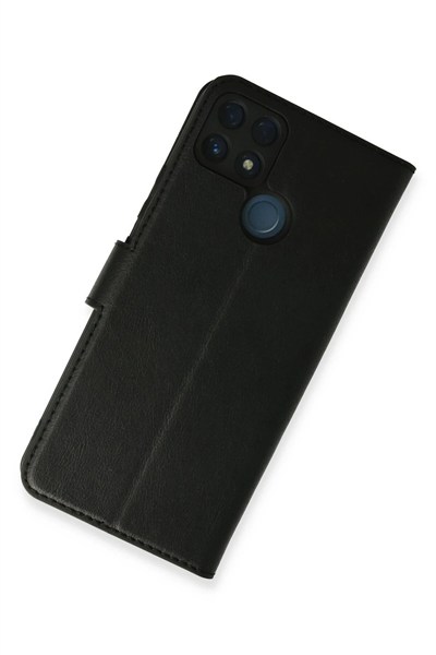 Mey İthalat®  Realme C25 Kılıf Trend S Plus Kapaklı Kılıf - Siyah