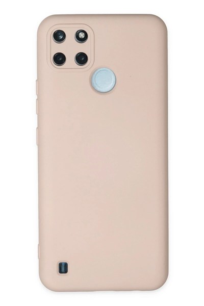 Mey İthalat®  Realme C25Y Kılıf Nano içi Kadife Silikon - Pudra