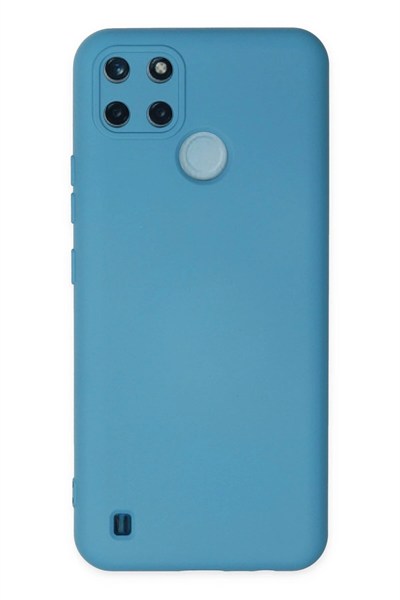 Mey İthalat®  Realme C25Y Kılıf Nano içi Kadife Silikon - Mavi