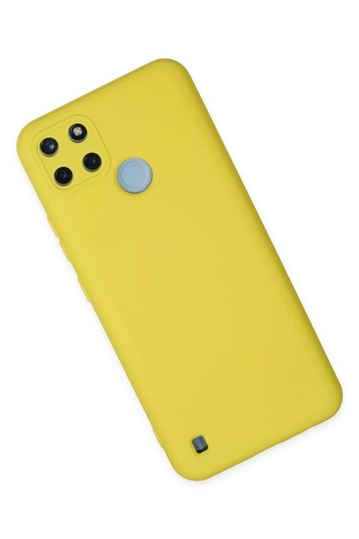 Mey İthalat®  Realme C25Y Kılıf Nano içi Kadife Silikon - Sarı