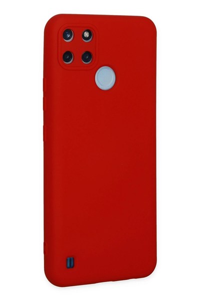 Mey İthalat®  Realme C25Y Kılıf Nano içi Kadife Silikon - Kırmızı
