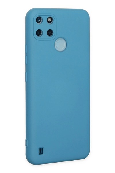Mey İthalat®  Realme C25Y Kılıf Nano içi Kadife Silikon - Mavi