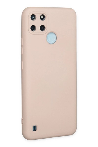 Mey İthalat®  Realme C25Y Kılıf Nano içi Kadife Silikon - Pudra