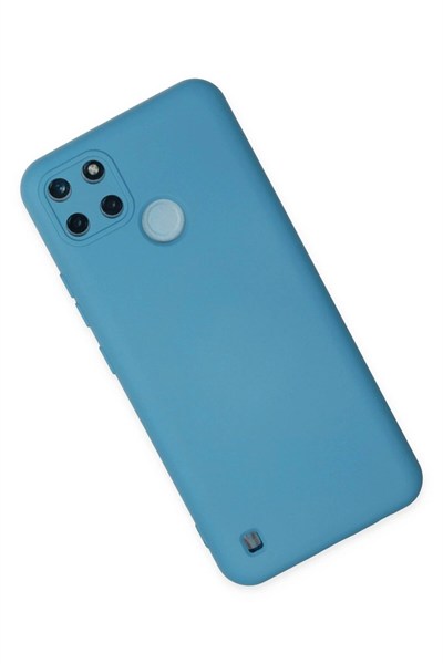 Mey İthalat®  Realme C25Y Kılıf Nano içi Kadife Silikon - Mavi