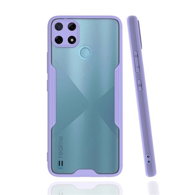 Mey İthalat®  Realme C25Y Kılıf Platin Silikon - Lila