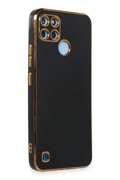 Mey İthalat®  Realme C25Y Kılıf Volet Silikon - Siyah