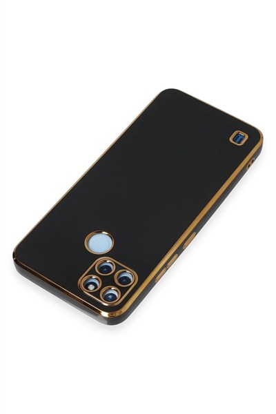 Mey İthalat®  Realme C25Y Kılıf Volet Silikon - Siyah