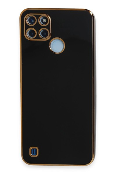 Mey İthalat®  Realme C25Y Kılıf Volet Silikon - Siyah