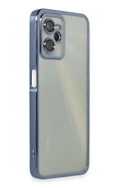 Mey İthalat®  Realme C35 Kılıf  Lensli Silikon - Açık Mavi