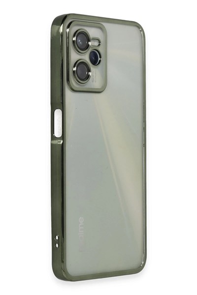 Mey İthalat®  Realme C35 Kılıf  Lensli Silikon - Yeşil