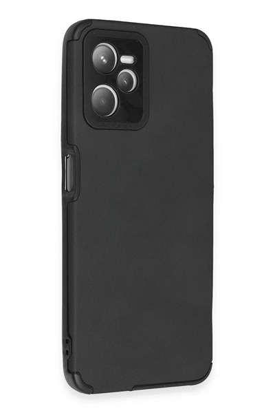 Mey İthalat®  Realme C35 Kılıf Loop Deri Silikon - Siyah