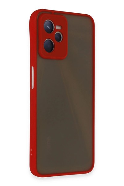 Mey İthalat®  Realme C35 Kılıf Montreal Silikon Kapak - Kırmızı