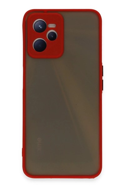 Mey İthalat®  Realme C35 Kılıf Montreal Silikon Kapak - Kırmızı