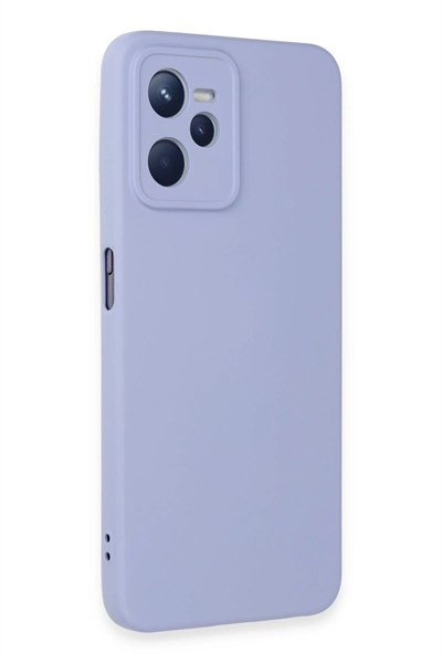 Mey İthalat®  Realme C35 Kılıf Nano içi Kadife Silikon - Lila