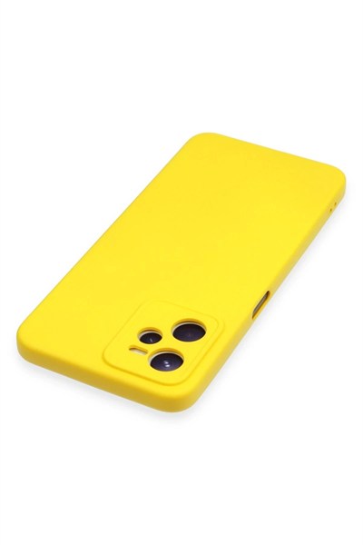 Mey İthalat®  Realme C35 Kılıf Nano içi Kadife Silikon - Sarı