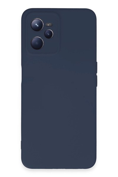 Mey İthalat®  Realme C35 Kılıf Nano içi Kadife Silikon - Lacivert