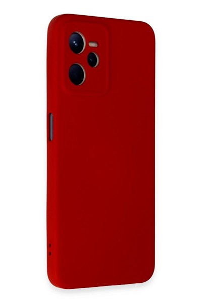 Mey İthalat®  Realme C35 Kılıf Nano içi Kadife Silikon - Kırmızı