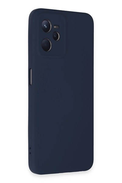 Mey İthalat®  Realme C35 Kılıf Nano içi Kadife Silikon - Lacivert
